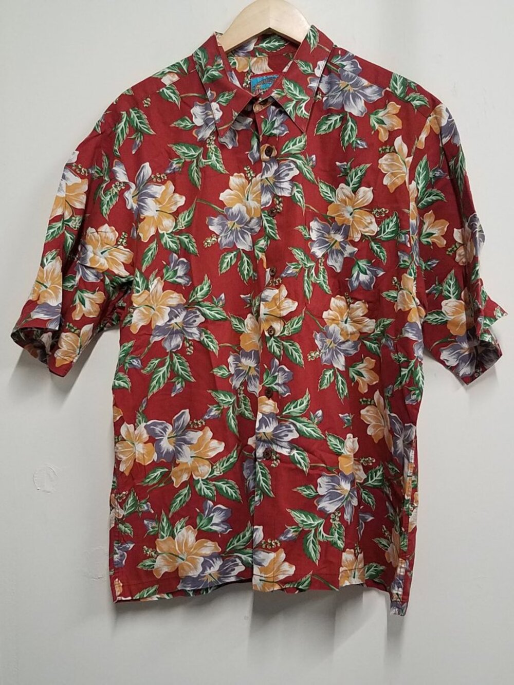 Reyn Spooner Joe Kealoha Hawaiian Floral Aloha Shirt Mens XL Red 100% Cotton